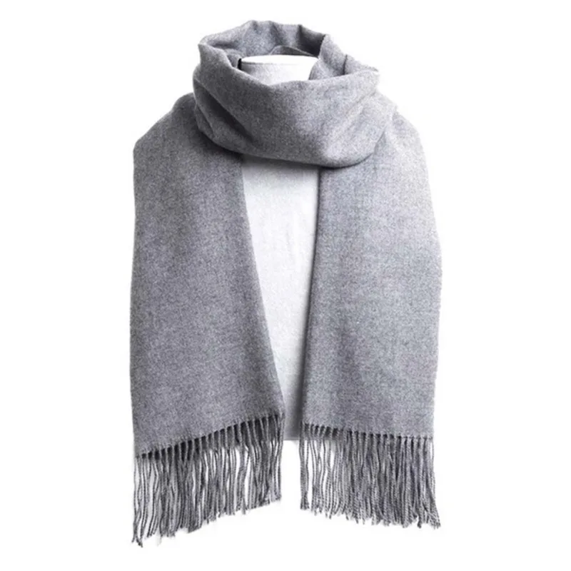 Men Formal Wear With Scarf - Botvotee Syal Kasmir Imitasi Warna Solid
