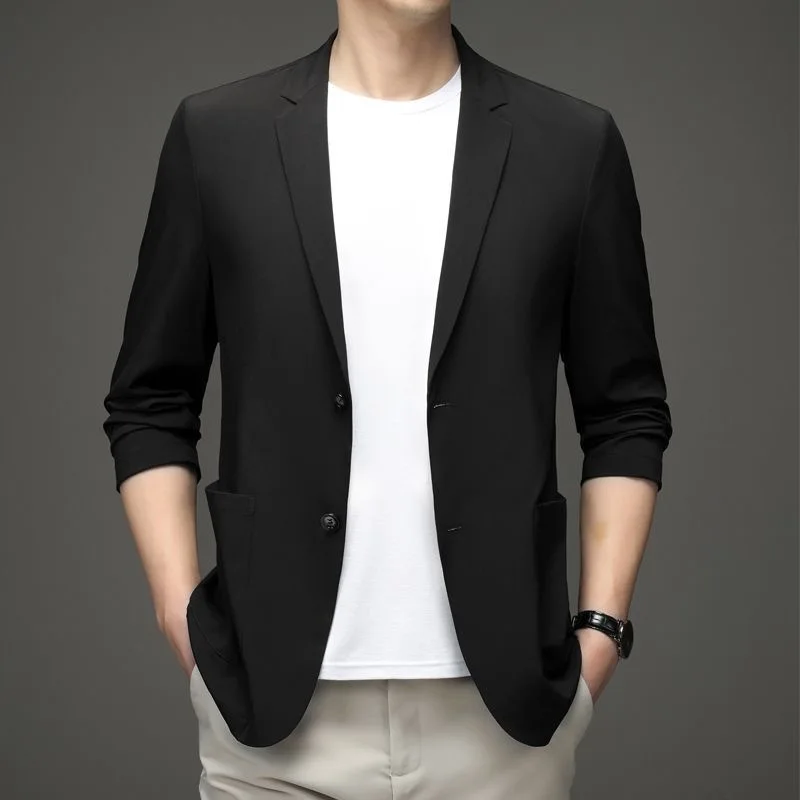 Men Formal Wear Summer - Blazer tipis pria, jaket blazer bisnis