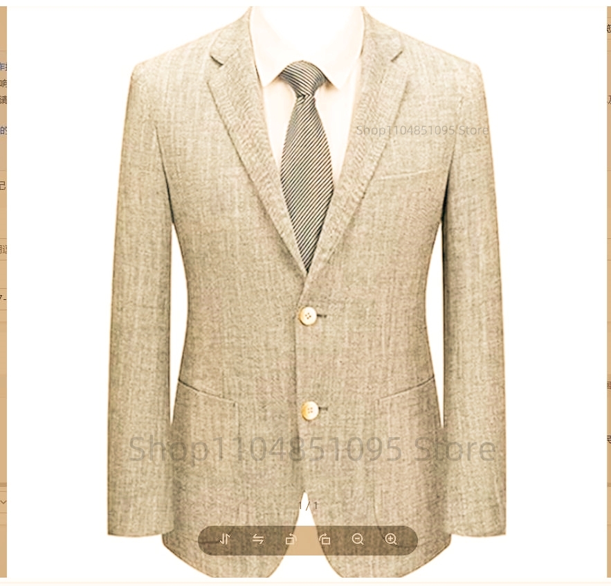 Men Formal Wear Summer - Jas Blazer Linen Slim Fit Pria