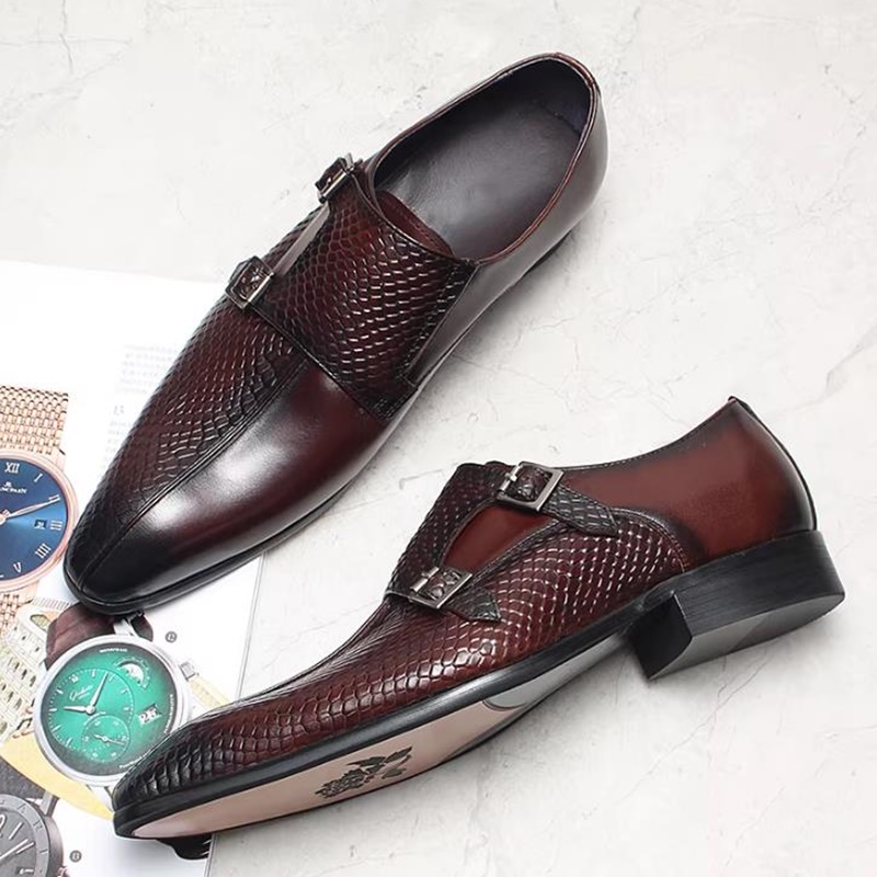 Scale - Men Formals & Ethnic Wear - Sepatu Loafer Kulit Pria Model Sisik