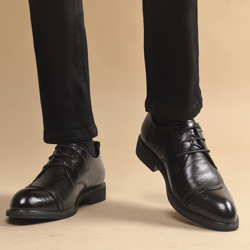 Sepatu Oxford Kulit Dengan Det - Men Formal Party Wear Dress ulasan dan harga