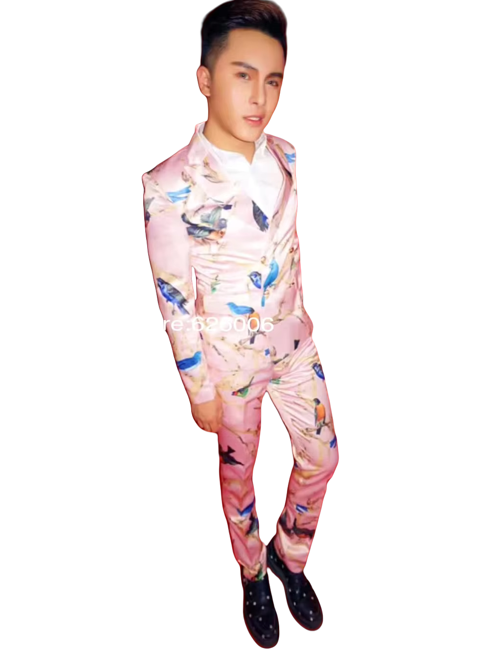 Kostum Setelan Motif Burung Me - Men Formal Party Wear Dress ulasan dan harga