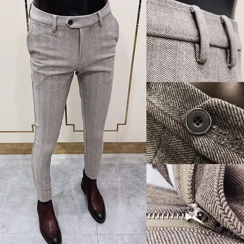 Celana setelan wol tebal pria, - Men'S Formal Wear For Office ulasan dan harga
