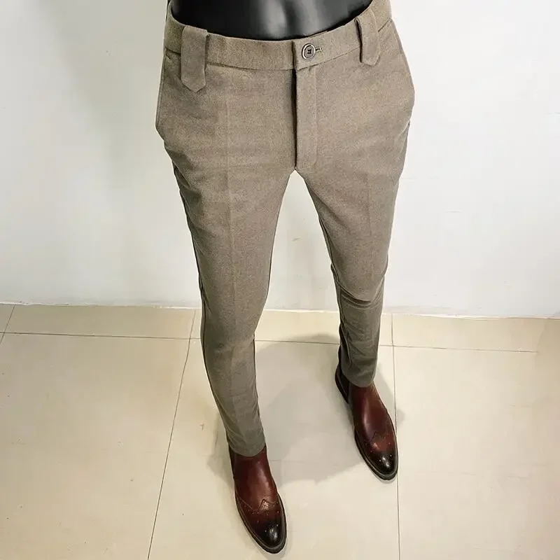 Celana setelan wol tebal pria, - Men'S Formal Wear For Office ulasan dan harga