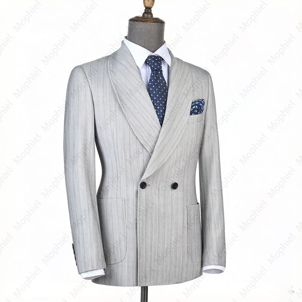 Jas Pria Mophiel Abu-Abu Muda  - Men'S Formal Wear For A Wedding ulasan dan harga