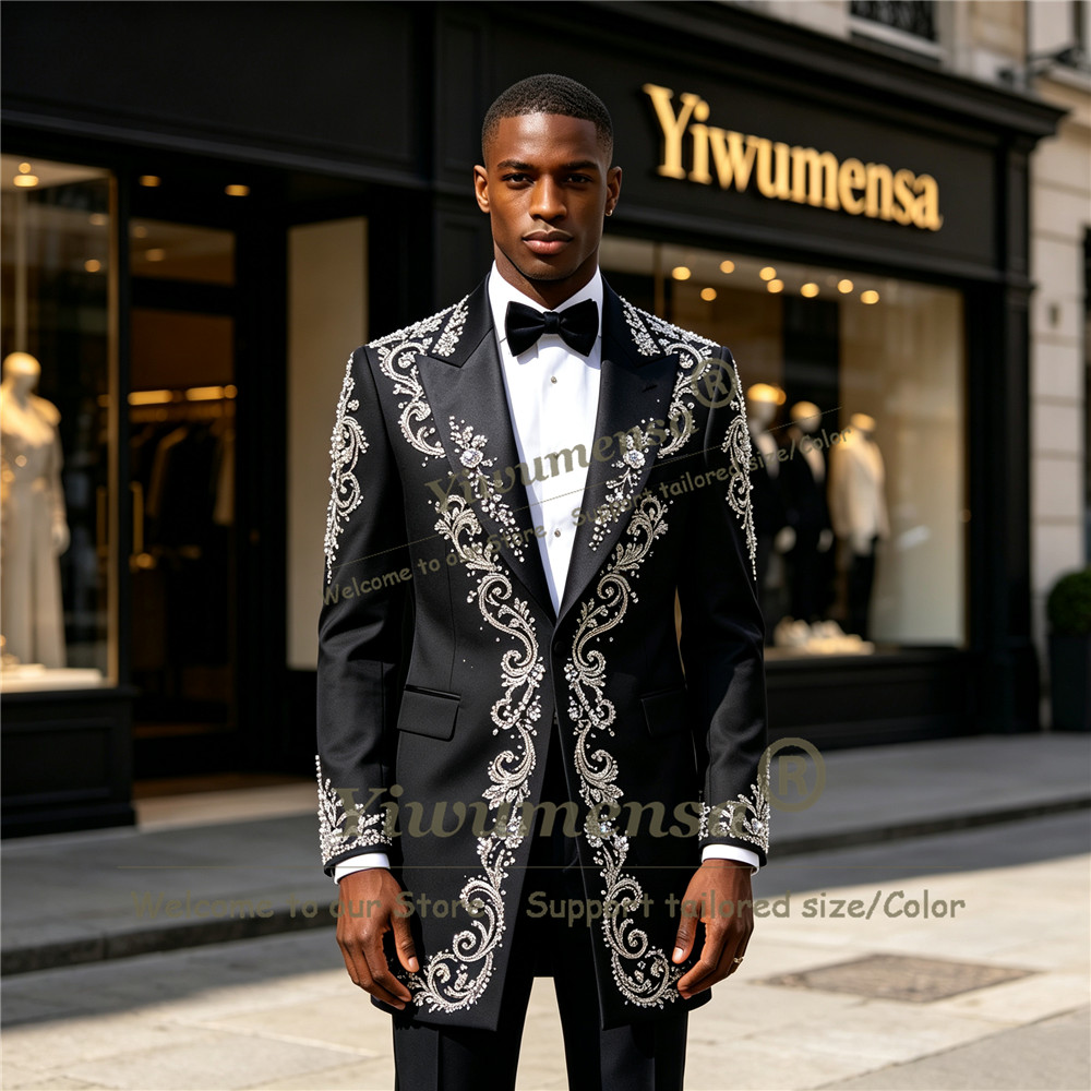 Jas Pria Bordir Kristal Buatan - Men'S Formal Wear For A Wedding ulasan dan harga