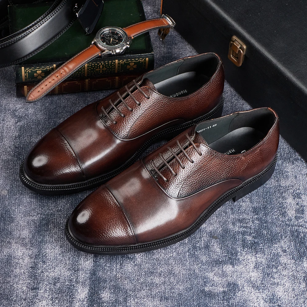 Sepatu Oxford Kulit Sapi Asli  - Men'S Formal Wear For A Wedding ulasan dan harga