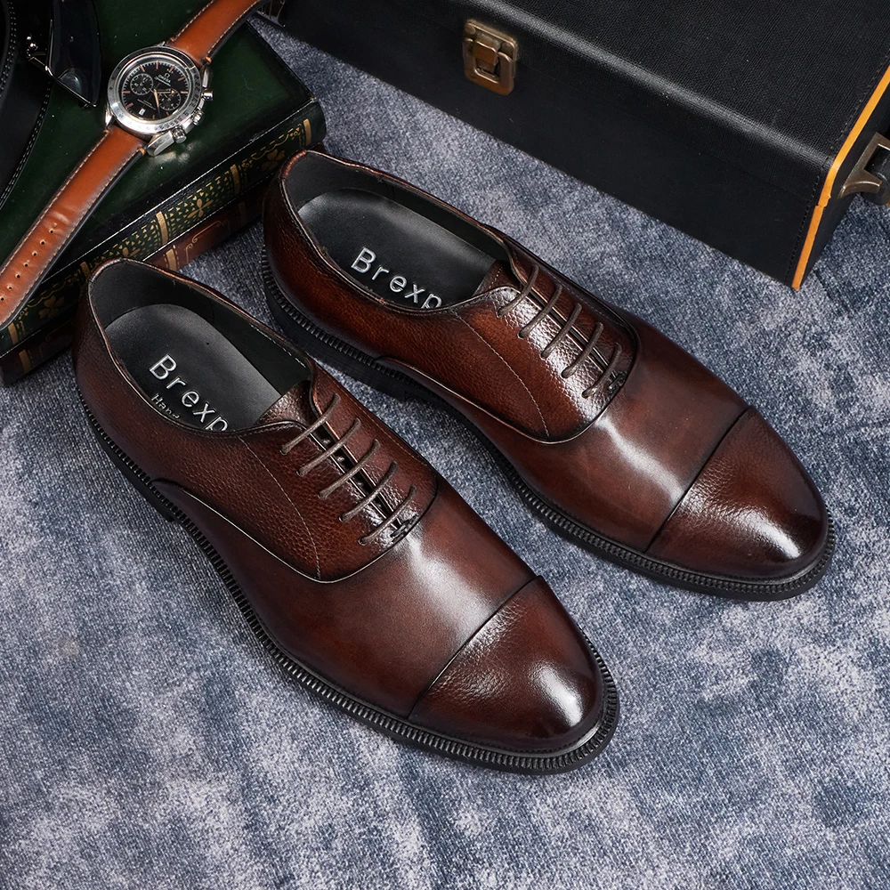 Sepatu Oxford Kulit Sapi Asli  - Men'S Formal Wear For A Wedding ulasan dan harga