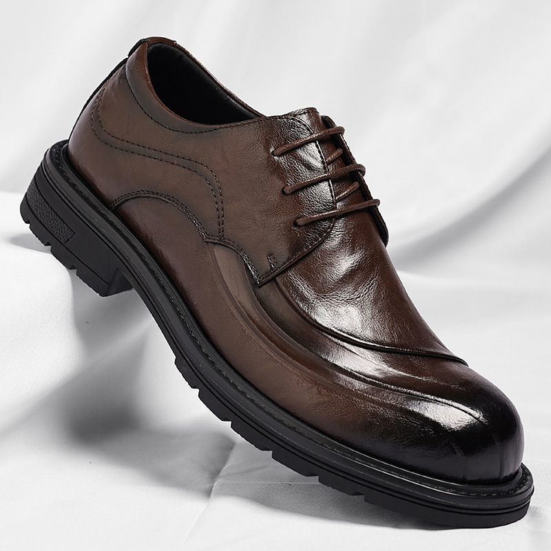 Sepatu Kulit Asli Coklat Mengk - Men'S Formal Wear For Office ulasan dan harga
