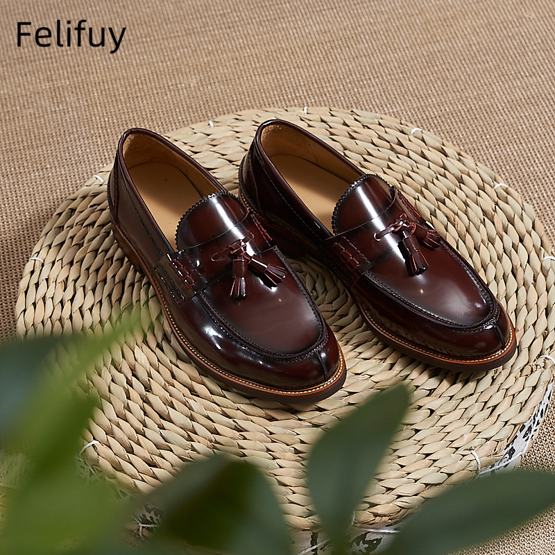 Sepatu Loafer Pria Cokelat Bar - Men Formal Party Wear Dress ulasan dan harga