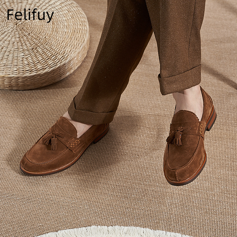 Sepatu Loafer Pria Cokelat Bar - Men Formal Party Wear Dress ulasan dan harga