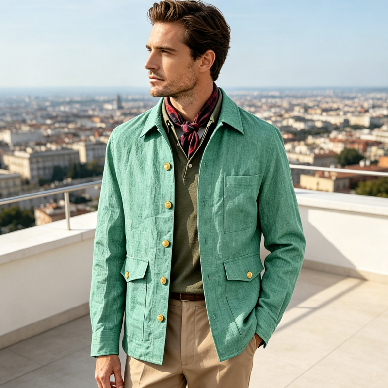 Jaket Linen Pria Vintage Kerah - Men'S Formal Wear For Office ulasan dan harga