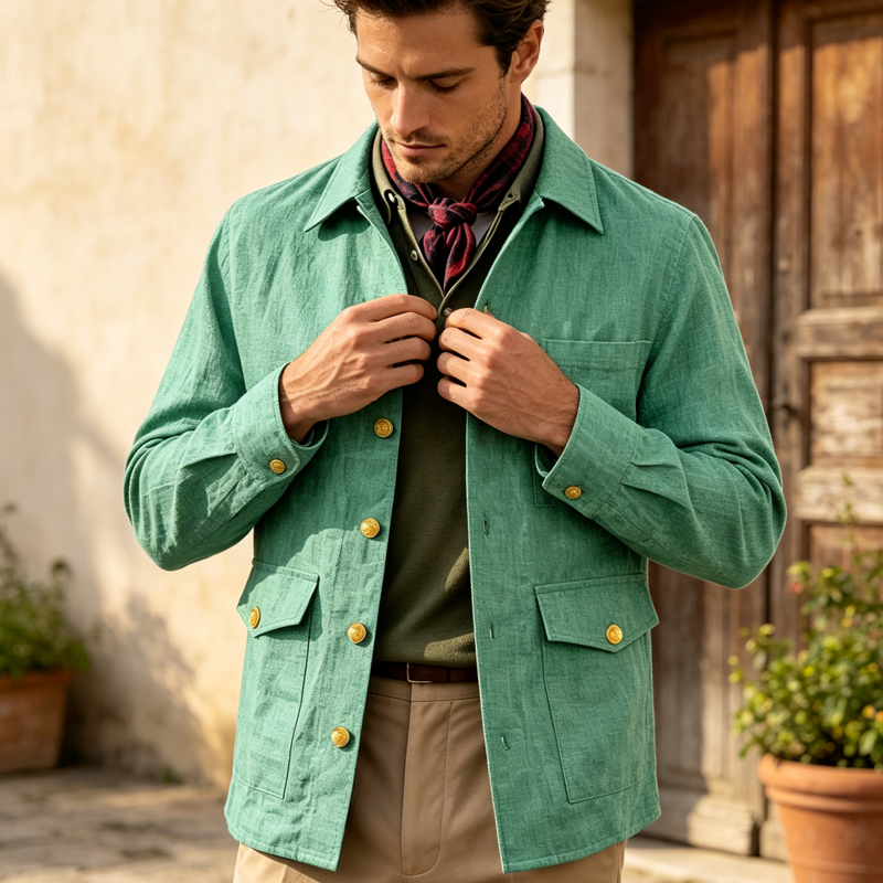 Jaket Linen Pria Vintage Kerah - Men'S Formal Wear For Office ulasan dan harga