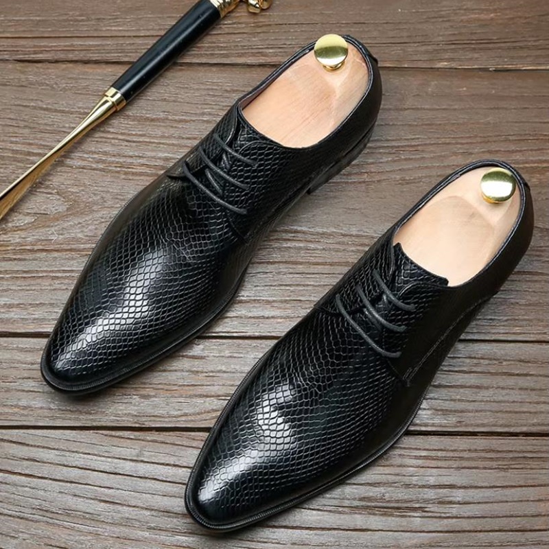 Sepatu Formal Kulit Hitam Moti - Scale - Men Formals & Ethnic Wear ulasan dan harga