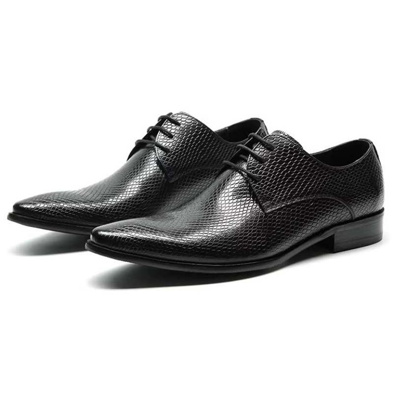 Sepatu Formal Kulit Hitam Moti - Scale - Men Formals & Ethnic Wear ulasan dan harga